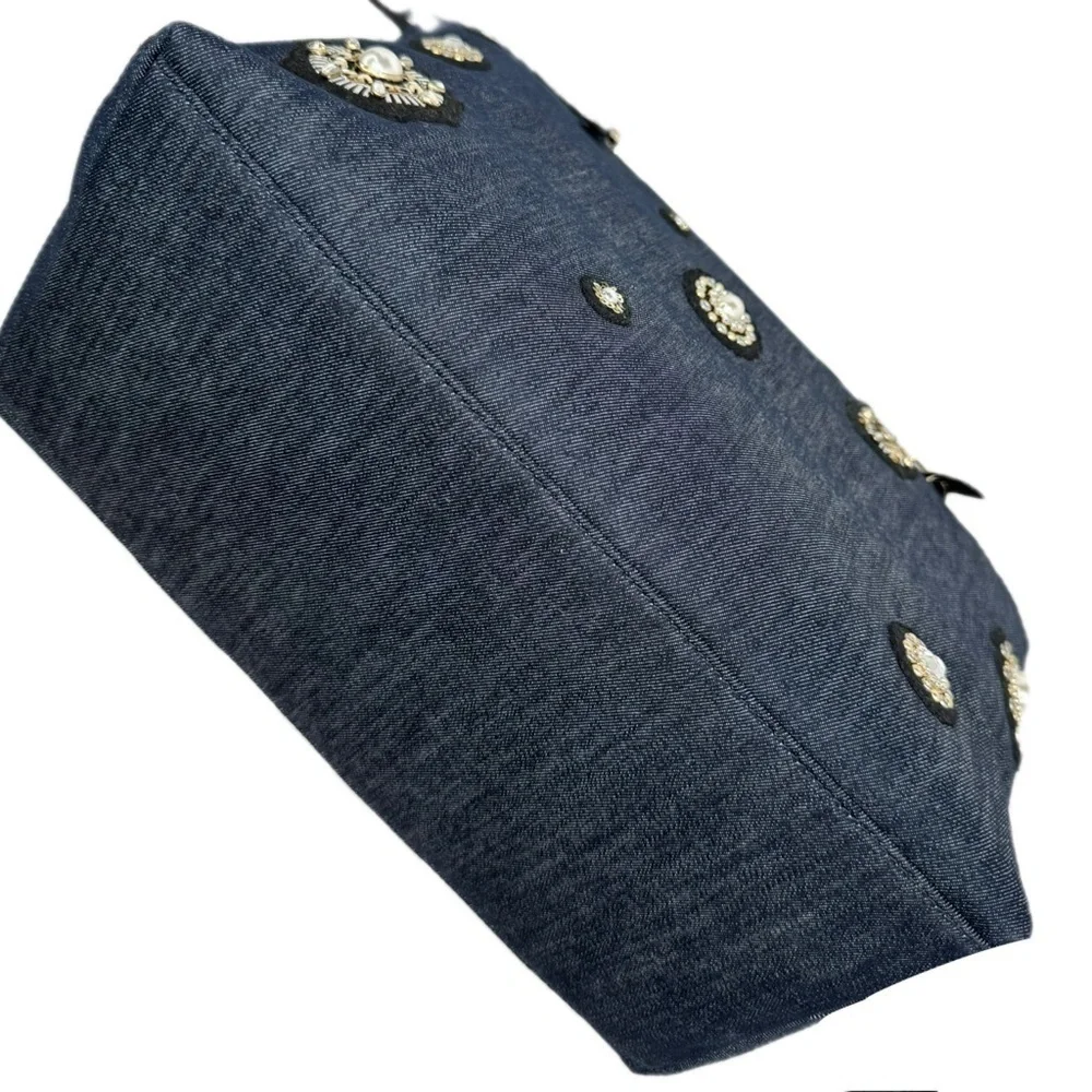 Kate Spade Navy Embellished Tote Bag